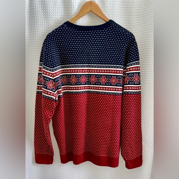 2/40$ Men’s Denver Hayes knit Nordic pattern crewneck Sweater size XL - Picture 7 of 8